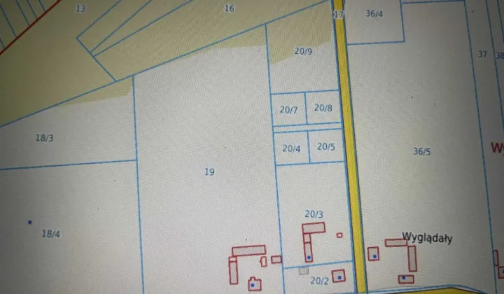 Działka budowlana Wyglądały
