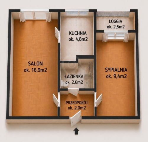 Mieszkanie 2-pokojowe Wrocław Kozanów, ul. Dokerska. Zdjęcie 13