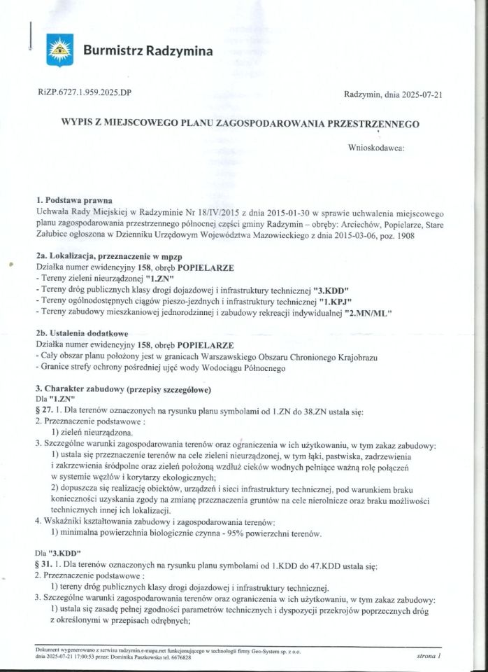 Działka budowlana Nowe Załubice Popielarze. Zdjęcie 10