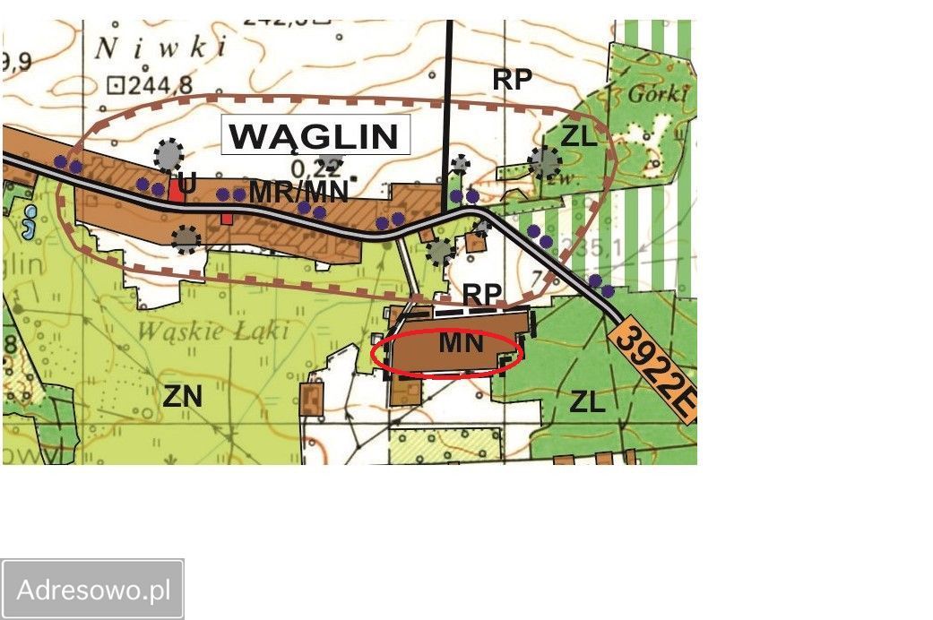 Działka budowlana Wąglin. Zdjęcie 6