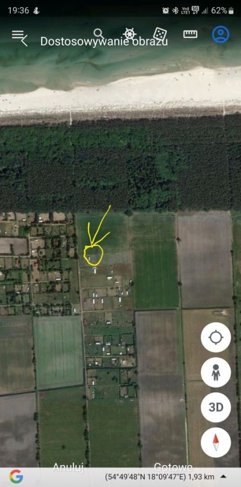 Działka rolna Karwieńskie Błoto Drugie