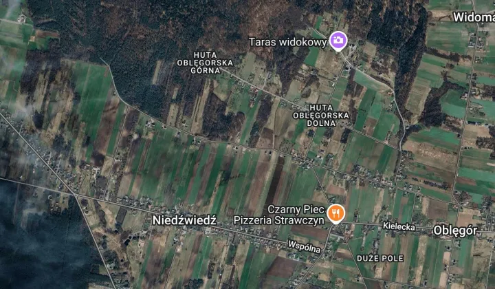 Działka budowlana Oblęgór Huta Oblęgorska Górna, ul. Wiosenna