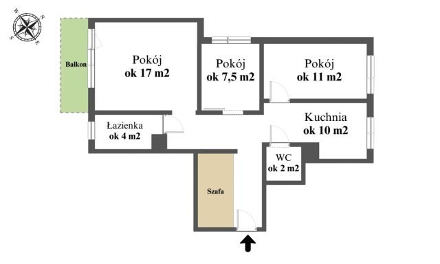 Mieszkanie 3-pokojowe Grudziądz, ul. gen. Józefa Kustronia. Zdjęcie 15