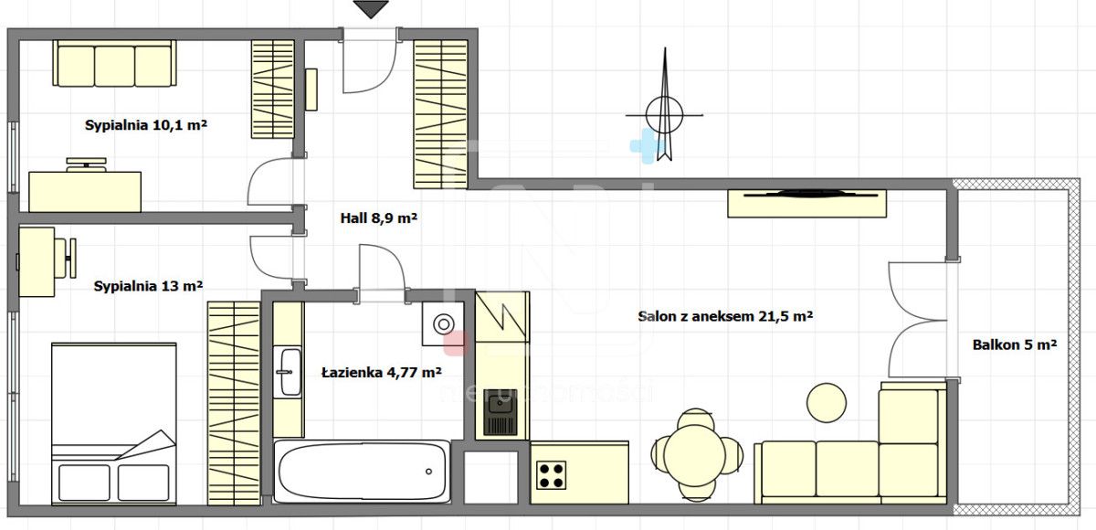 Mieszkanie 3-pokojowe Warszawa Mokotów. Zdjęcie 15