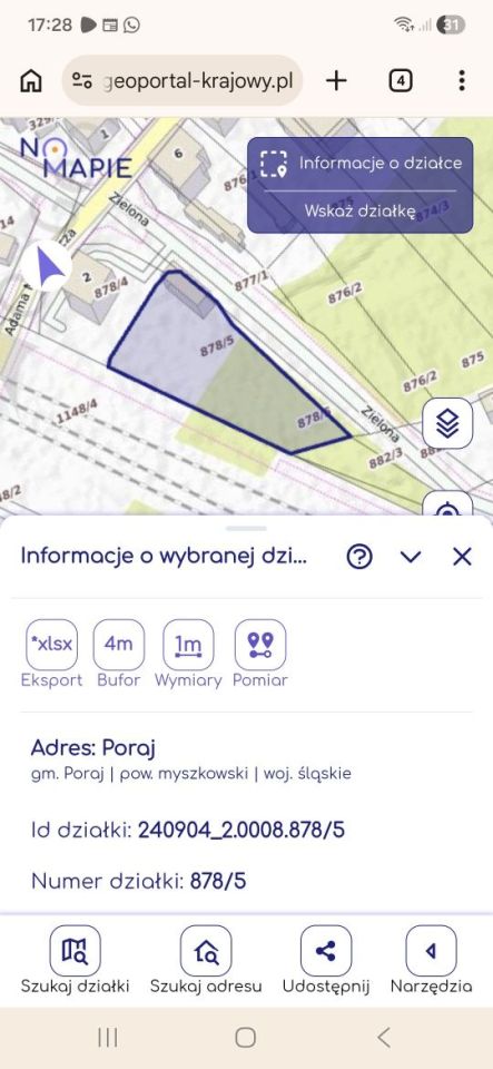 Działka budowlana Poraj. Zdjęcie 2