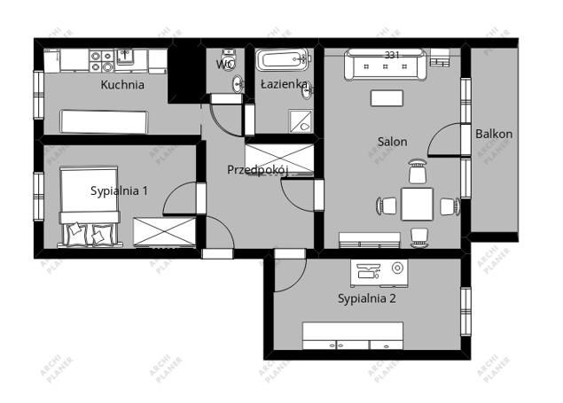 Mieszkanie 3-pokojowe Legionowo Centrum, ul. Wilanowska. Zdjęcie 12