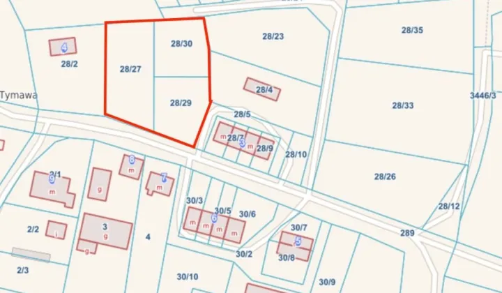 Działka budowlana Tymawa
