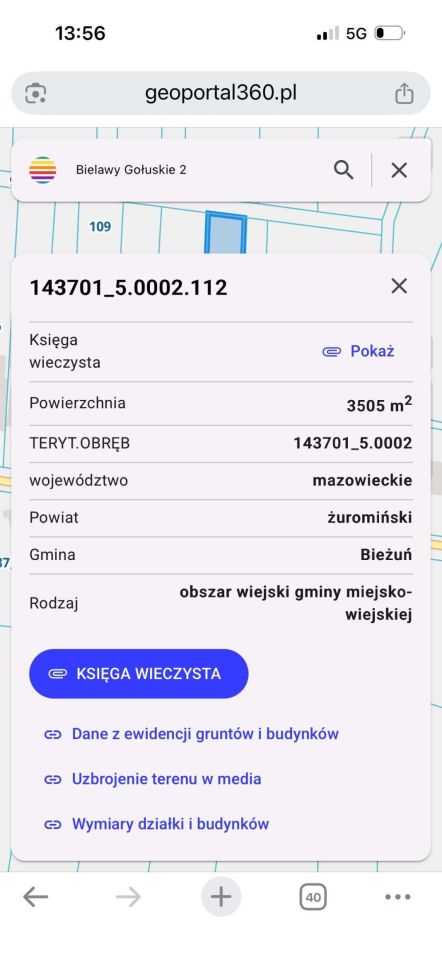 Działka budowlana Bielawy Gołuskie. Zdjęcie 4