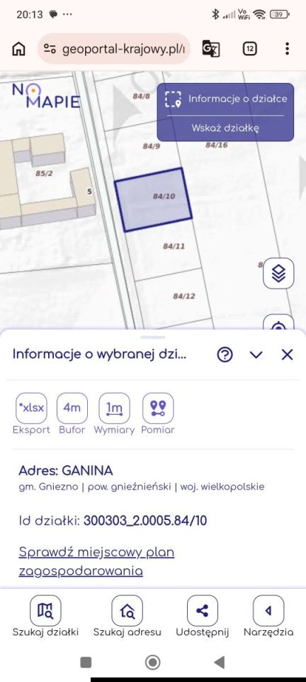 Działka budowlana Ganina. Zdjęcie 4