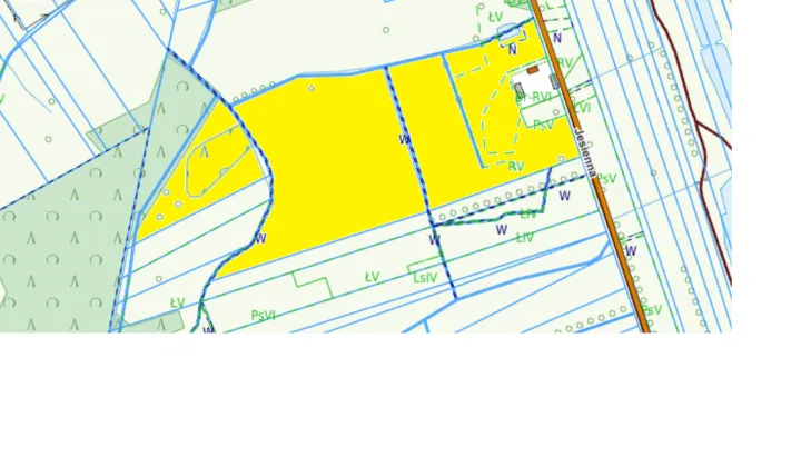 Działka rolno-budowlana Cisie, ul. Jesienna