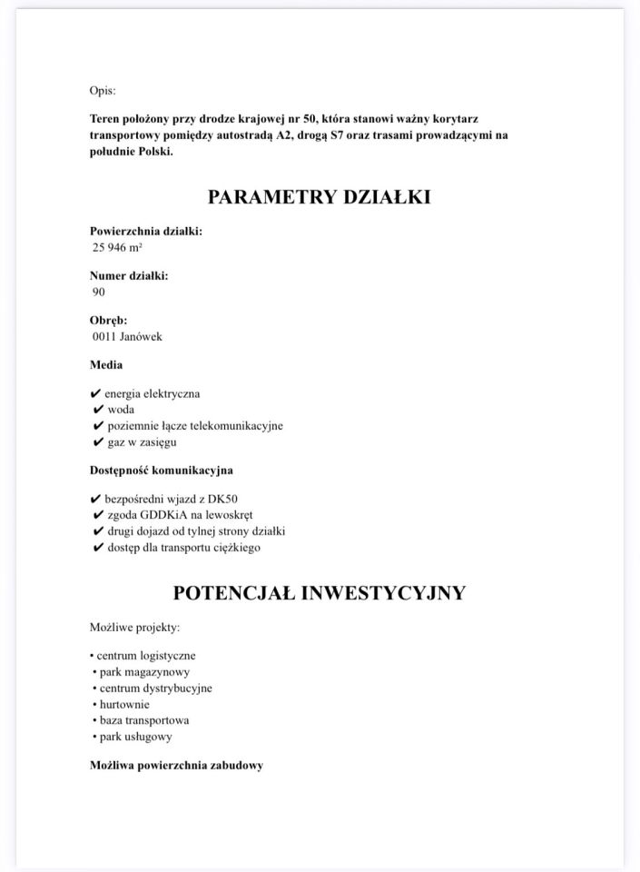 Działka inwestycyjna Janówek. Zdjęcie 10