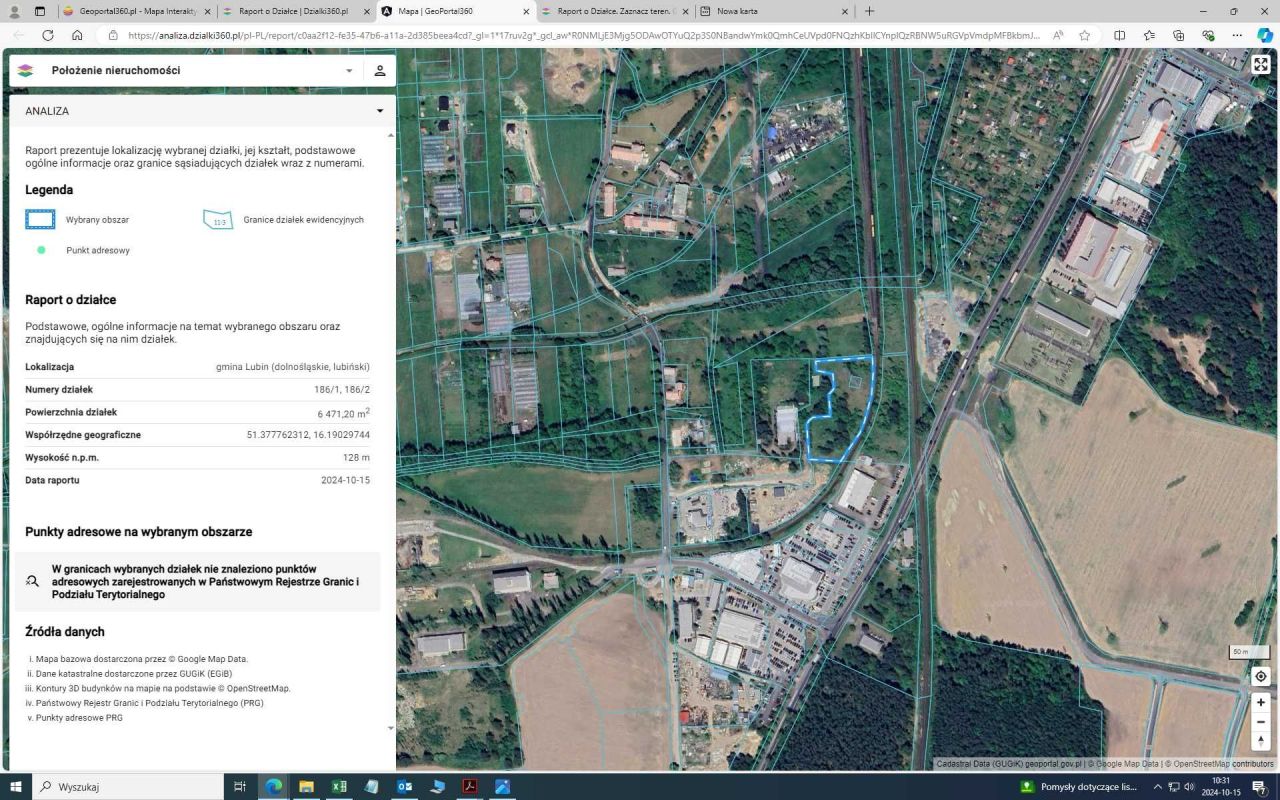 Działka budowlana Lubin. Zdjęcie 2