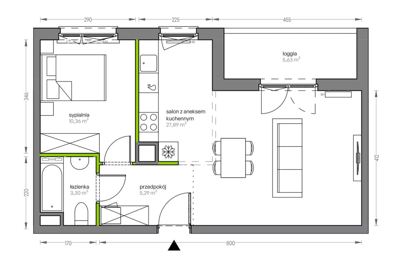 Mieszkanie 2-pokojowe Kraków Płaszów, ul. Myśliwska. Zdjęcie 25