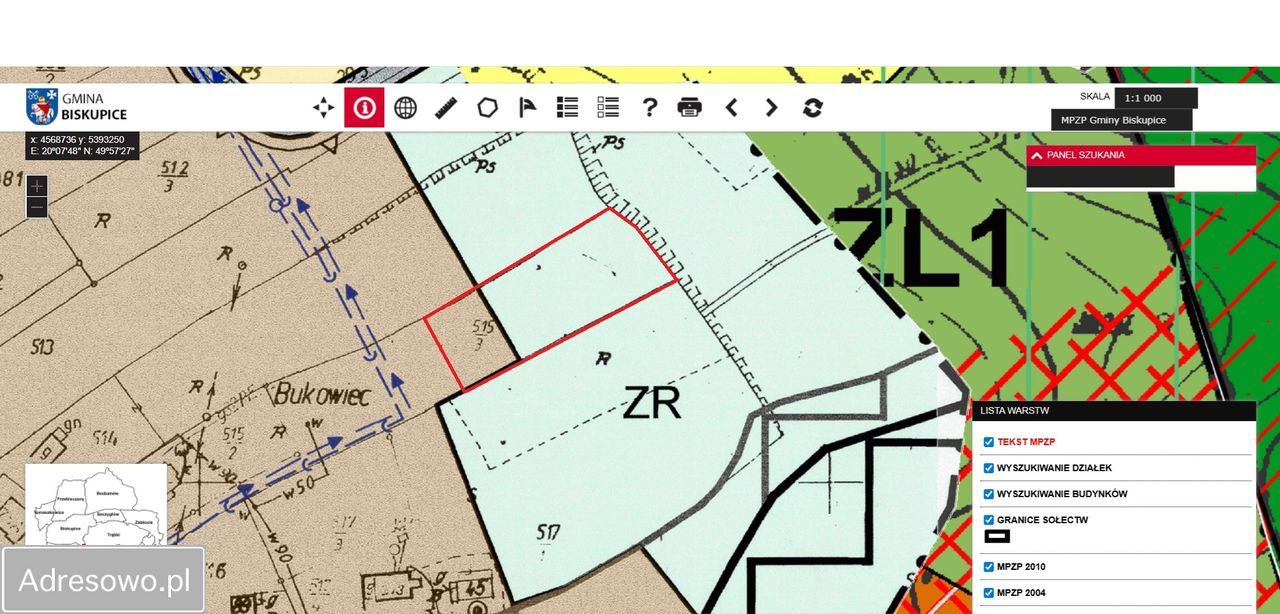 Działka rolno-budowlana Biskupice. Zdjęcie 4