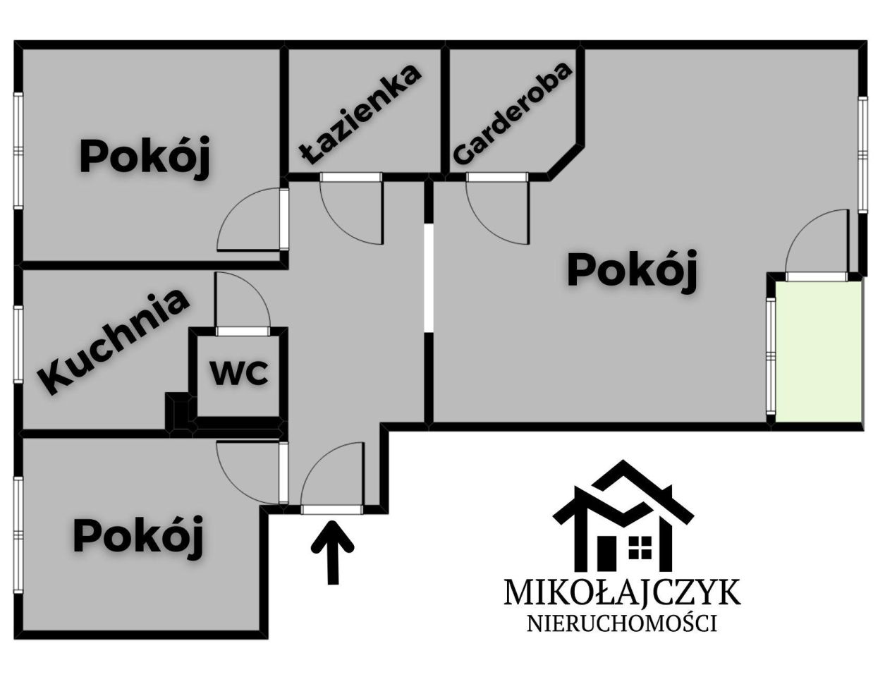 Mieszkanie 3-pokojowe Bartoszyce, ul. Paderewskiego. Zdjęcie 11