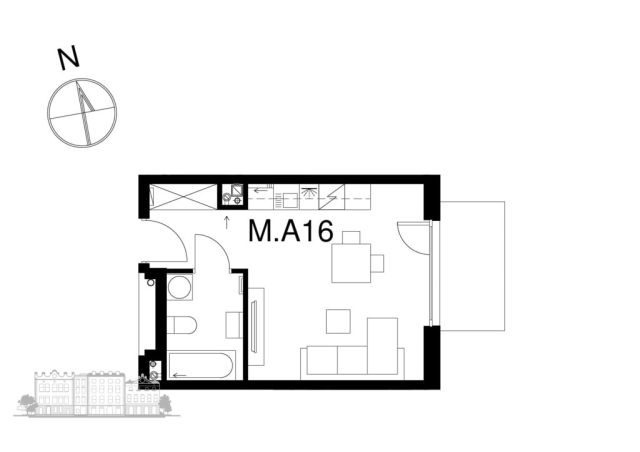 Mieszkanie 1-pokojowe Kraków Prądnik Biały, ul. Stelmachów. Zdjęcie 6
