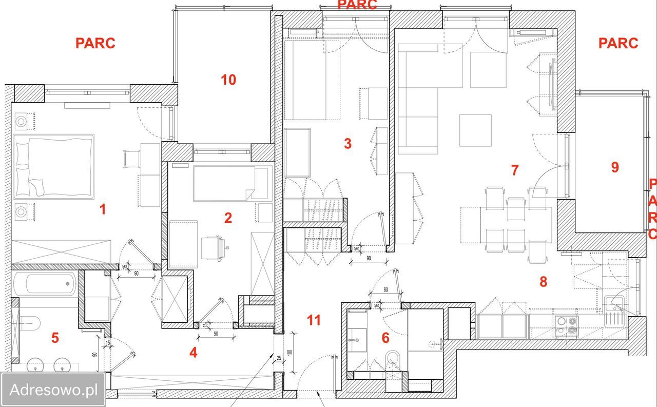 Mieszkanie 4-pokojowe Warszawa Mokotów, ul. Jaszowiecka. Zdjęcie 14