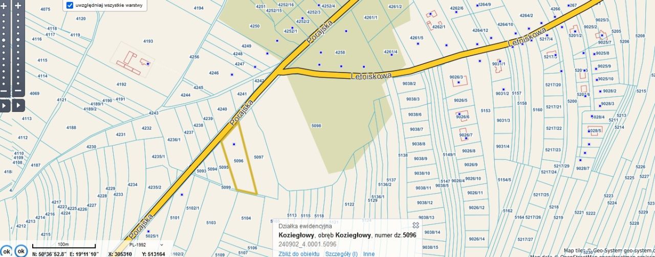 Działka rolna Koziegłowy Rosochacz, ul. Porajska. Zdjęcie 4