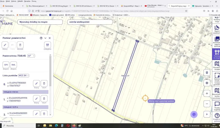 Działka inwestycyjna Ostrów Wielkopolski