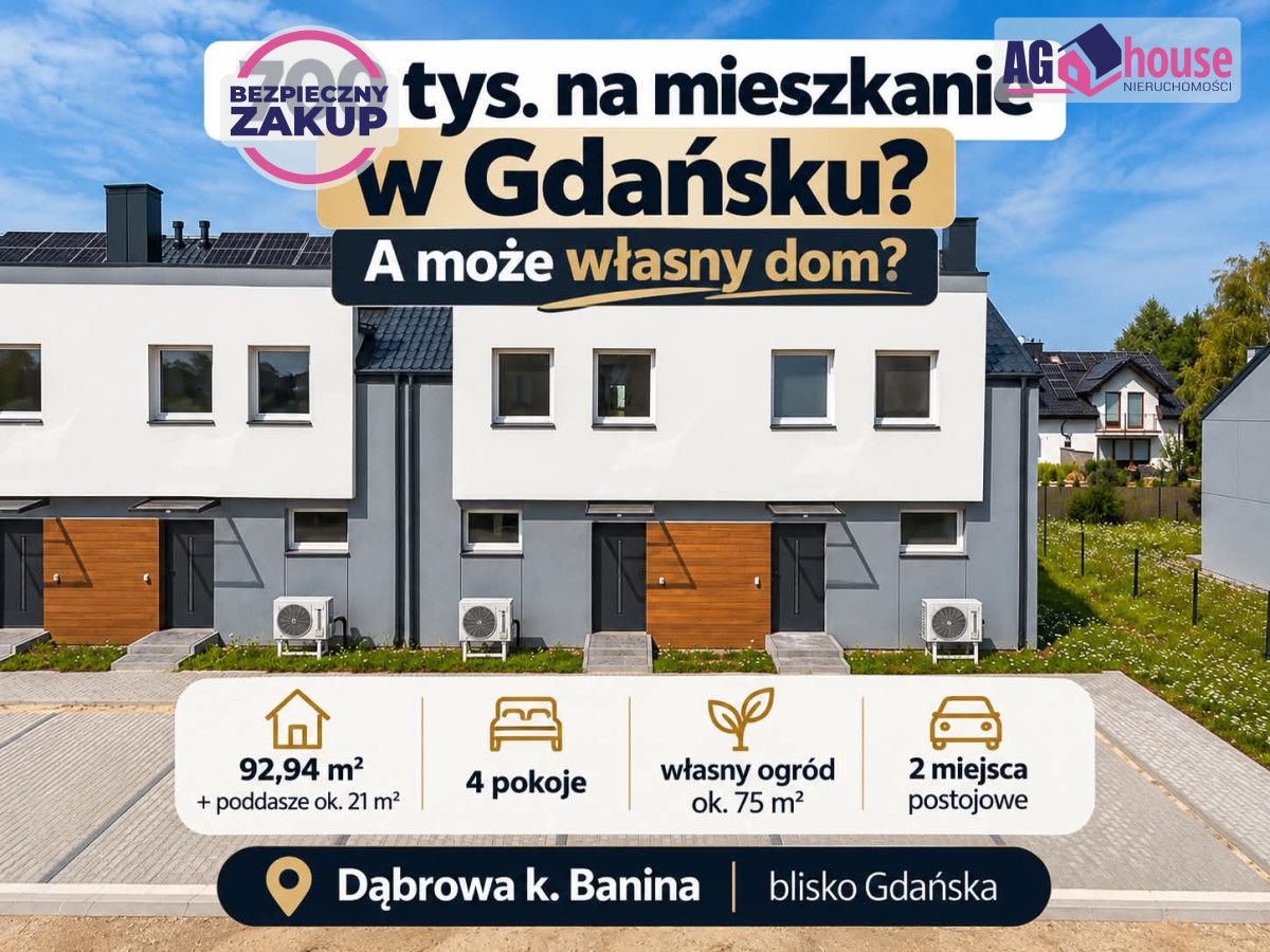 dom szeregowy, 4 pokoje Dąbrowa. Zdjęcie 1