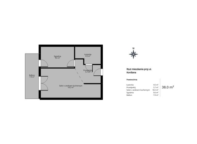 Mieszkanie 2-pokojowe Kraków Kurdwanów, ul. Kordiana. Zdjęcie 14