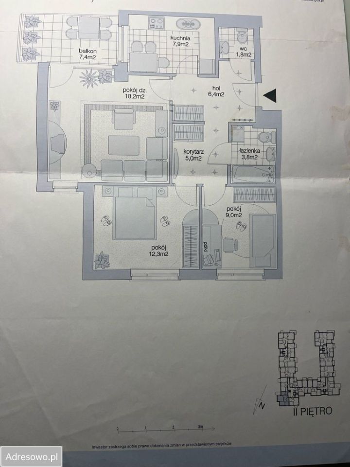 Mieszkanie 3-pokojowe Gdynia Orłowo, ul. Wrocławska. Zdjęcie 11