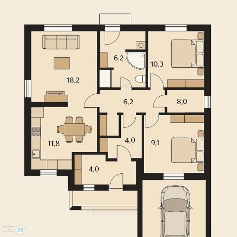 dom wolnostojący, 6 pokoi Chmielnik. Zdjęcie 7