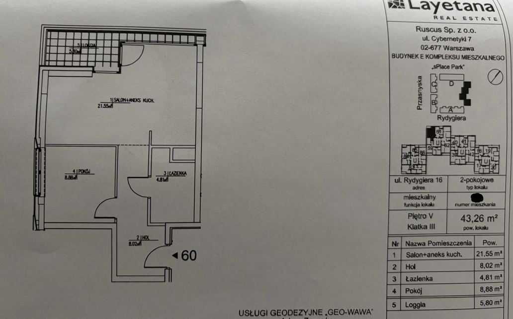 Mieszkanie 2-pokojowe Warszawa Żoliborz, ul. Ludwika Rydygiera. Zdjęcie 5