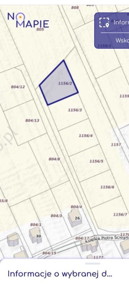 Działka budowlana Pilzno, ul. ks. Ściegiennego