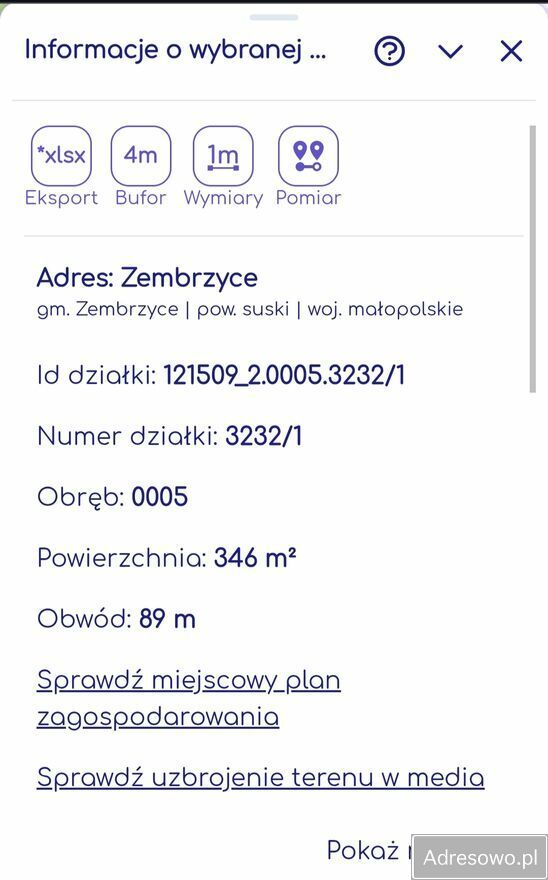 Działka budowlana Zembrzyce. Zdjęcie 4