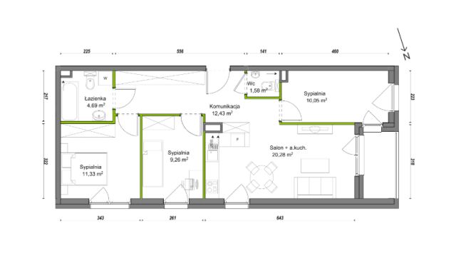 Mieszkanie 4-pokojowe Wrocław Ołtaszyn, ul. Orawska. Zdjęcie 8