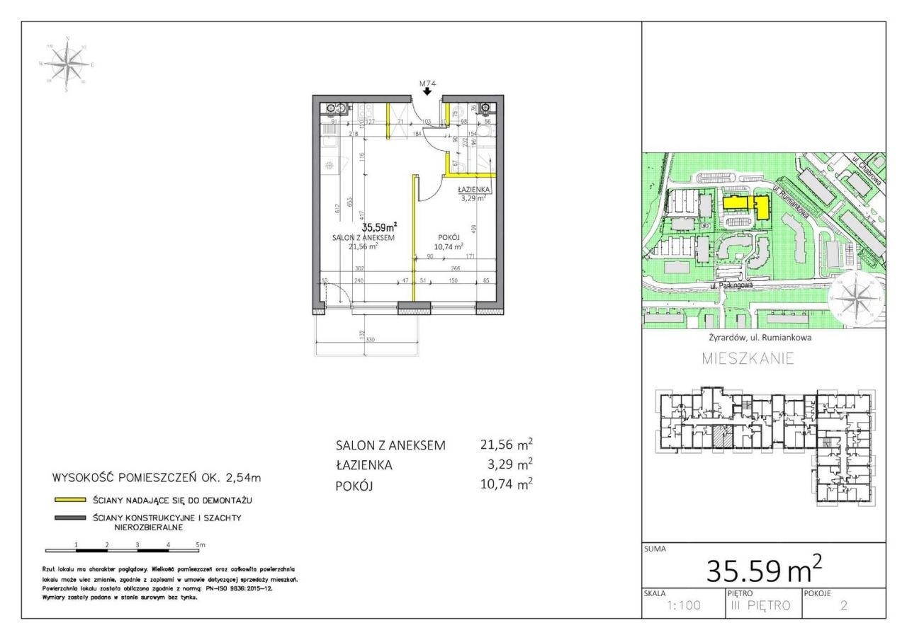 Mieszkanie 2-pokojowe Żyrardów, ul. Rumiankowa