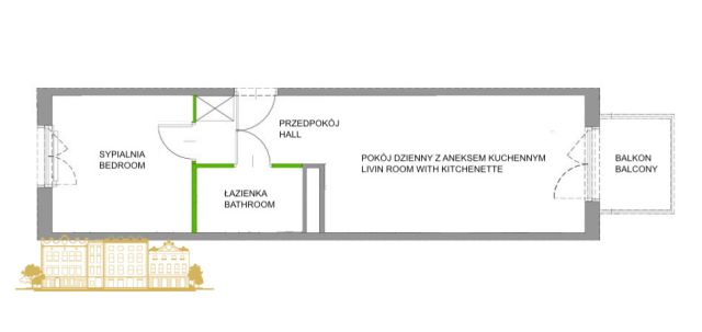 Mieszkanie 2-pokojowe Kraków Czyżyny, ul. Romana Ciesielskiego. Zdjęcie 13