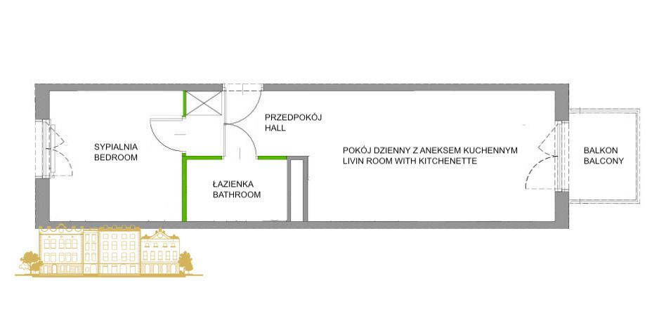 Mieszkanie 2-pokojowe Kraków Czyżyny, ul. Romana Ciesielskiego. Zdjęcie 13