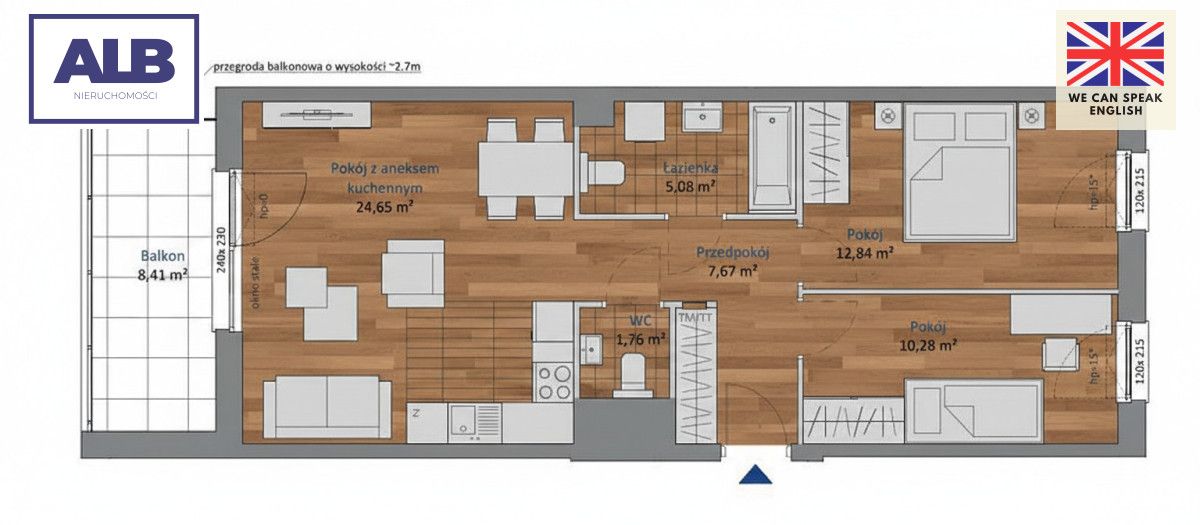 Mieszkanie 3-pokojowe Gdynia Dąbrowa. Zdjęcie 3