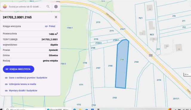 Działka budowlana Gilowice Rozcięta, ul. Zakopiańska. Zdjęcie 1