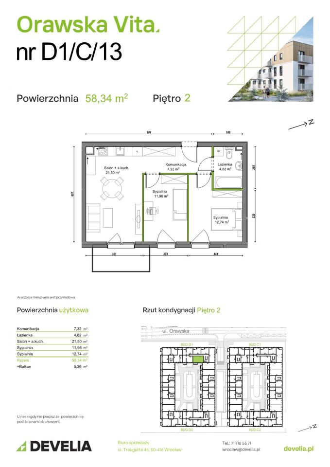 Mieszkanie 3-pokojowe Wrocław Ołtaszyn, ul. Orawska. Zdjęcie 8