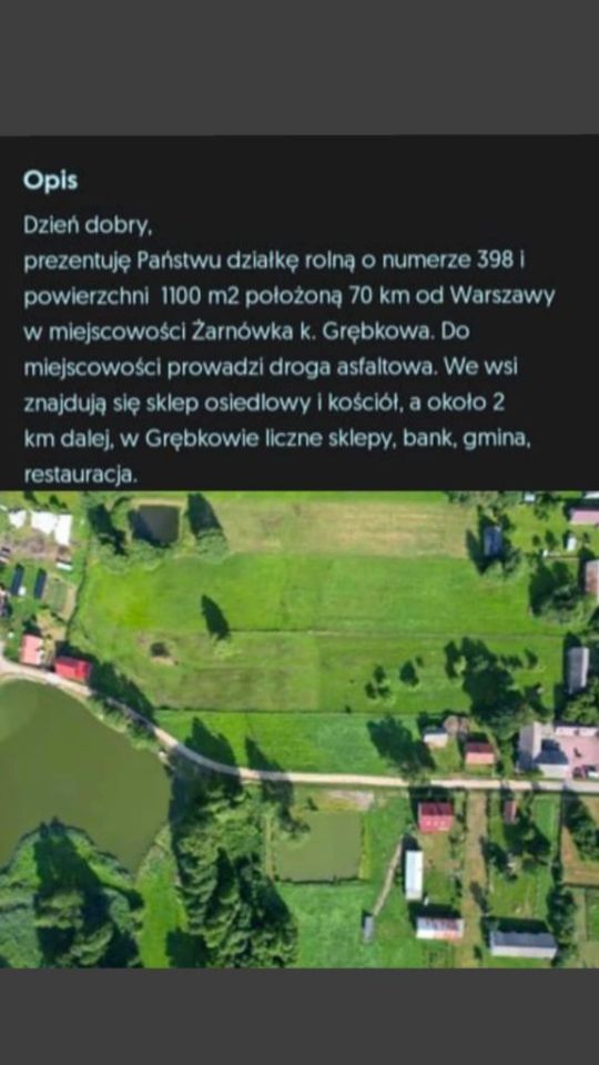 Działka rolna Żarnówka. Zdjęcie 3