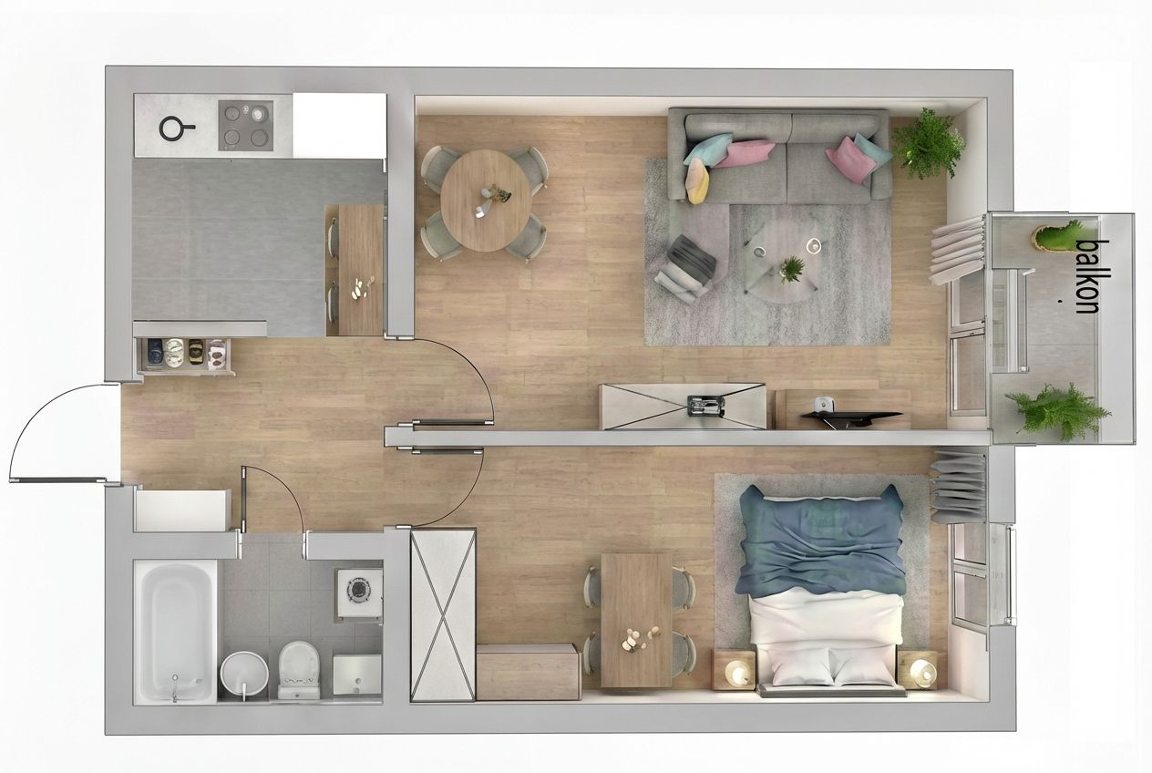 Mieszkanie 2-pokojowe Lublin Bronowice, ul. Elektryczna. Zdjęcie 2