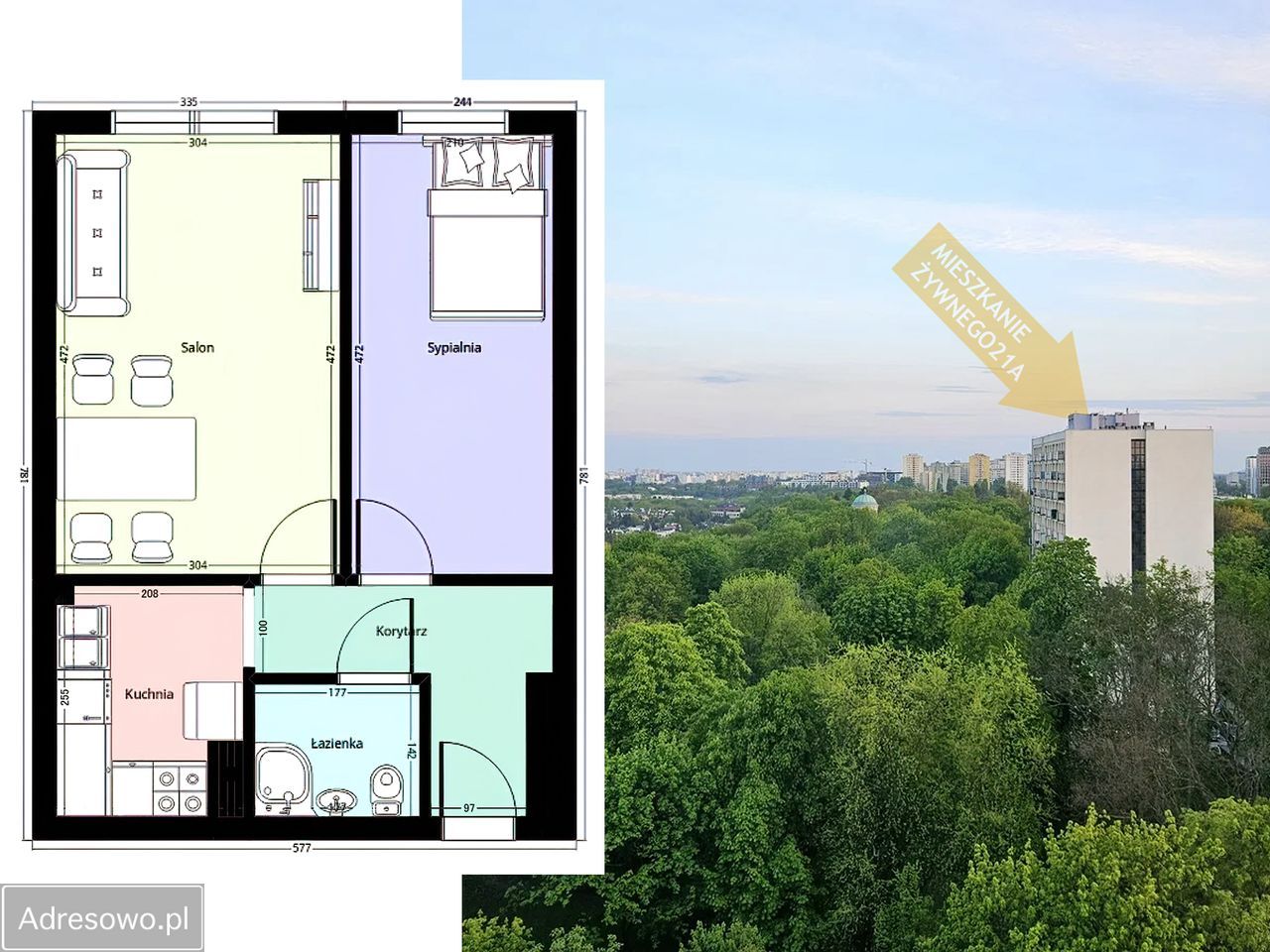 Mieszkanie 2-pokojowe Warszawa Górny Mokotów, ul. Wojciecha Żywnego. Zdjęcie 18