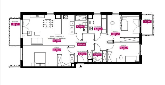 Mieszkanie 4-pokojowe Łódź Widzew, ul. ks. bp. Wincentego Tymienieckiego. Zdjęcie 7