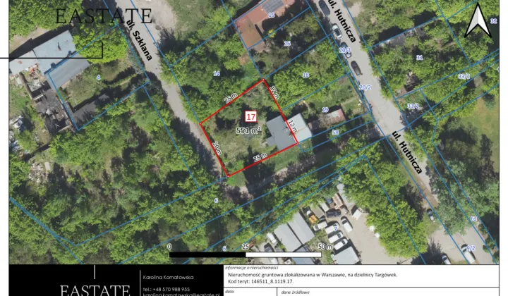 Działka inwestycyjna Warszawa Targówek, ul. Szklana