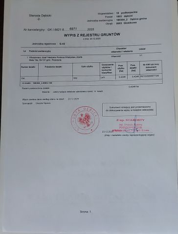 Działka leśna Głobikowa. Zdjęcie 1