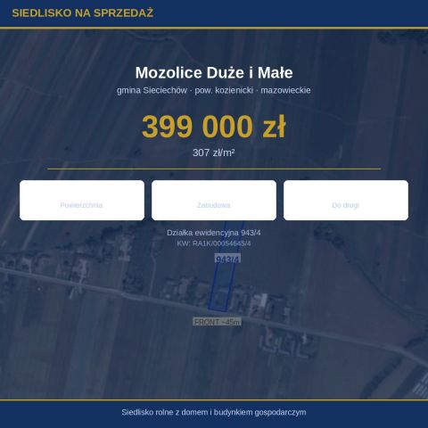 Działka siedliskowa Mozolice Duże. Zdjęcie 2