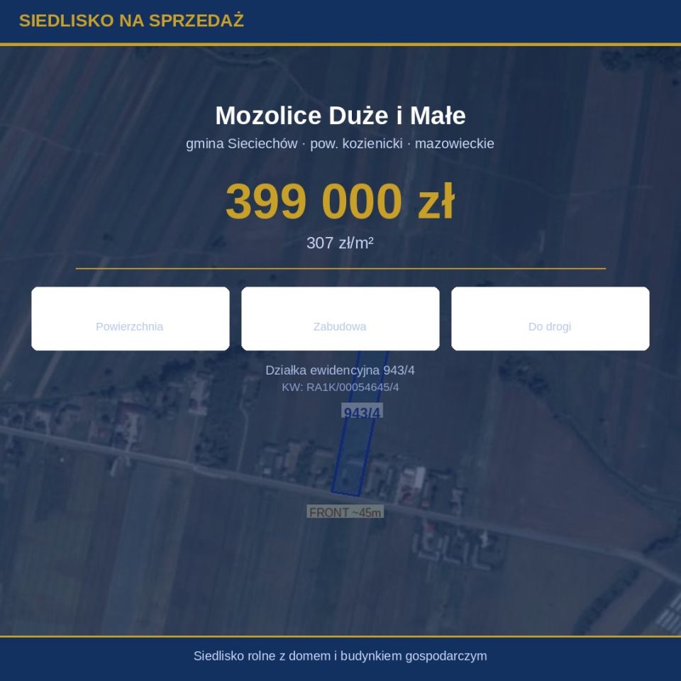 Działka siedliskowa Mozolice Duże. Zdjęcie 2