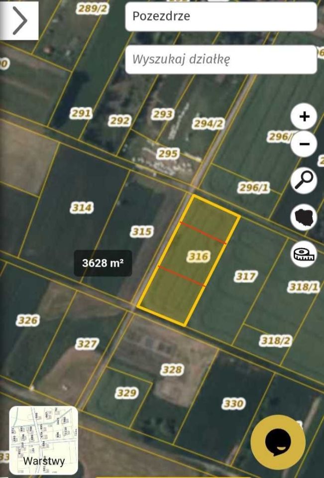 Działka rolno-budowlana Pozezdrze