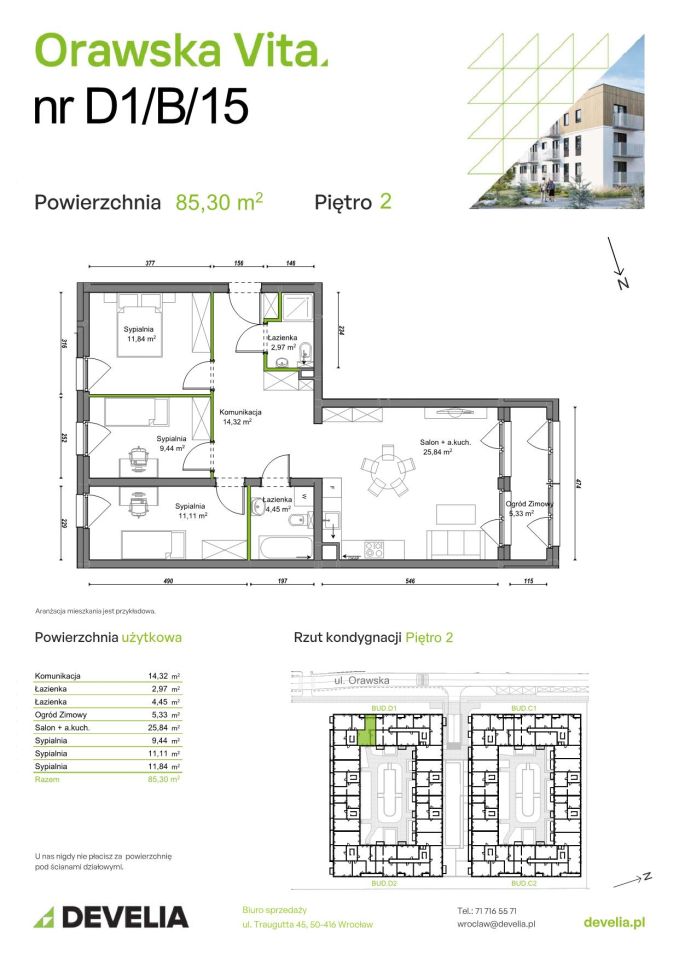 Mieszkanie 4-pokojowe Wrocław Ołtaszyn, ul. Orawska. Zdjęcie 8