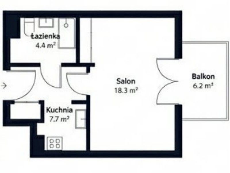 Mieszkanie 1-pokojowe Warszawa Praga-Południe, ul. Jana Nowaka-Jeziorańskiego. Zdjęcie 2