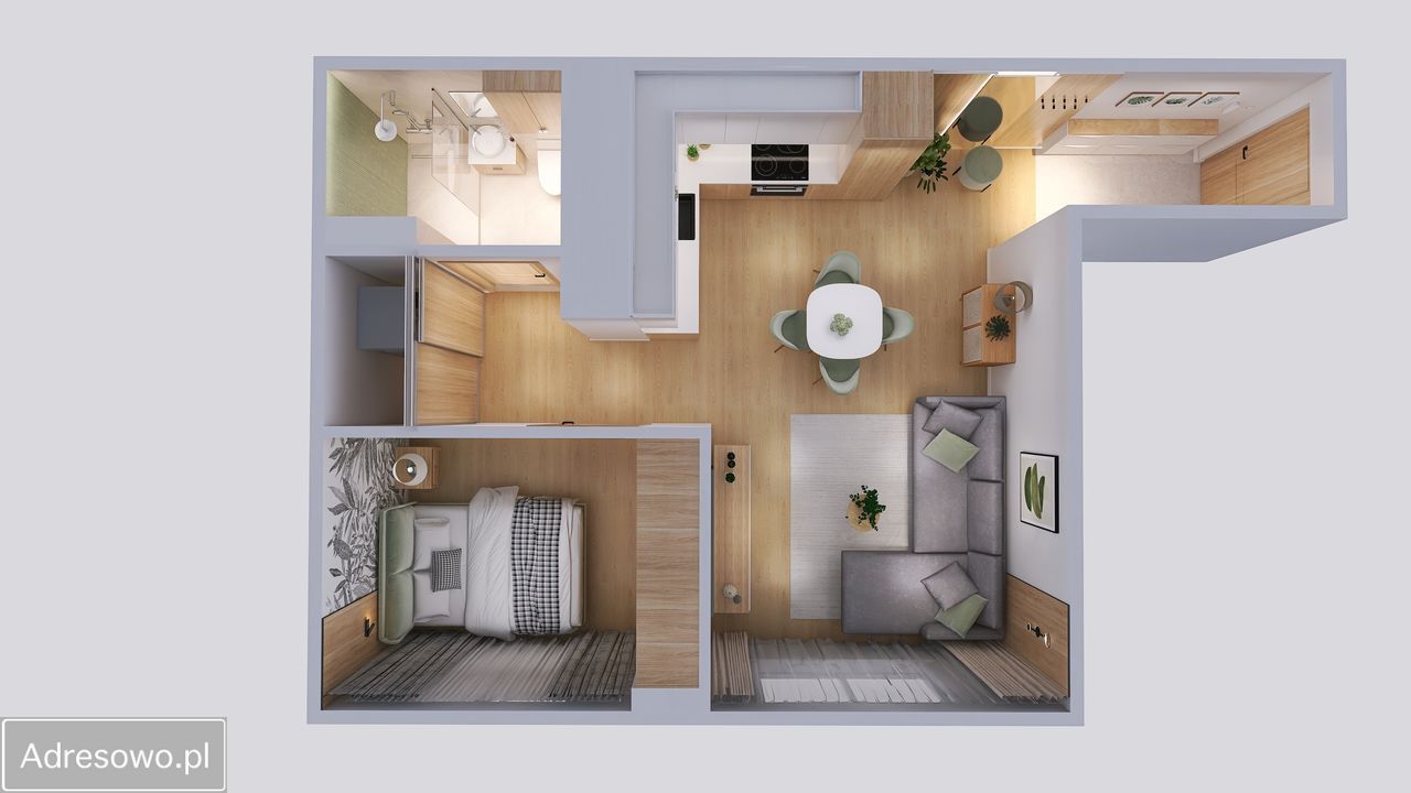 Mieszkanie 2-pokojowe Olsztyn Zatorze, ul. Jagiellońska. Zdjęcie 4