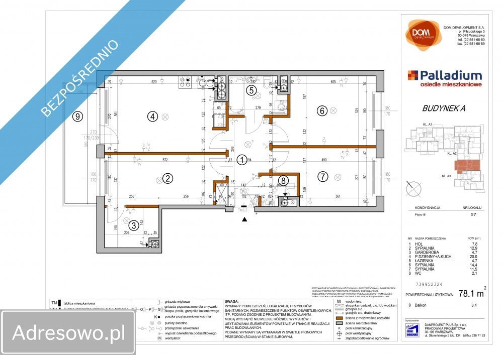 Mieszkanie 4-pokojowe Warszawa Białołęka, ul. Mariana Wyrzykowskiego. Zdjęcie 9